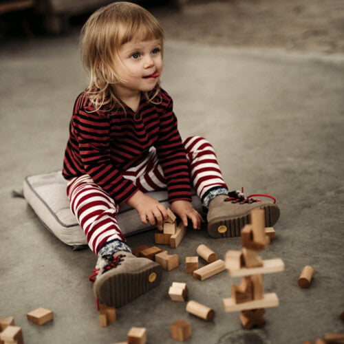 Wooden story stapelblokken - naturel