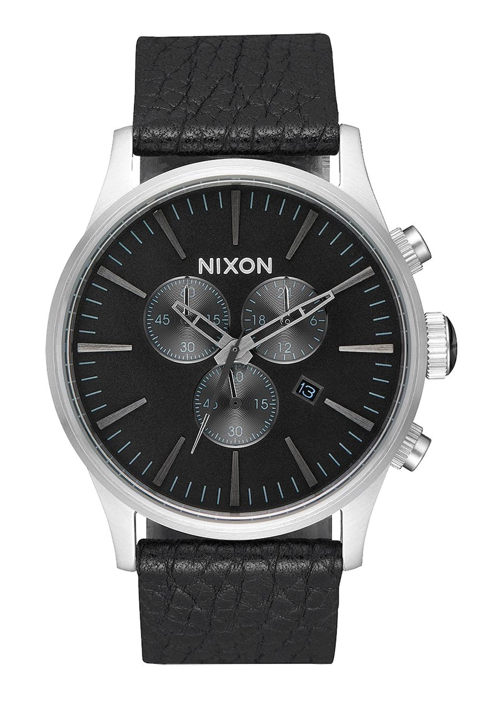Nixon The Sentry Chrono Leather Black / Gunmetal / Black