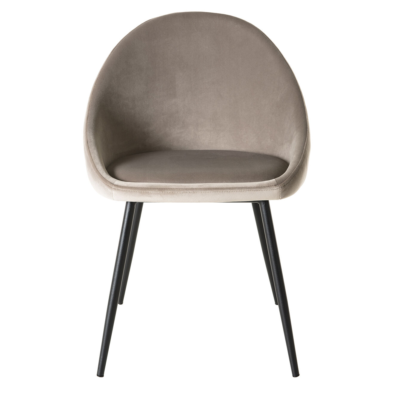 Macabane 2 Chaises Augustin en Velours chamois - 53x51x78 cm