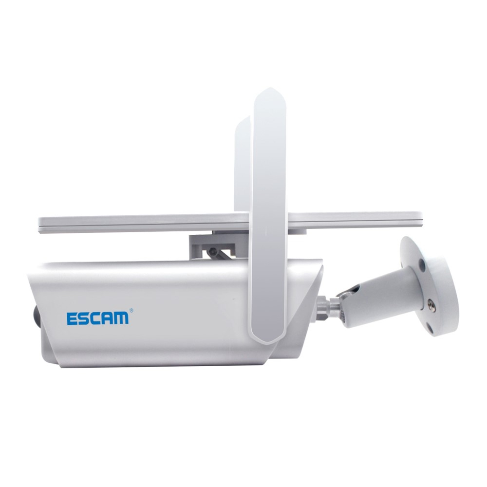 WiFi Solar IP Kamera 3MP 1288p Infrarot LED's Nachtsichtfunktion / Micro SD / Wandhalterung iOS/Android (IP66) - Weiss