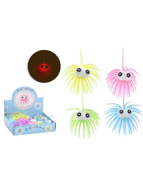 BALLE ANTI STRESS GROS YEUX LONGS POILS D.12CM