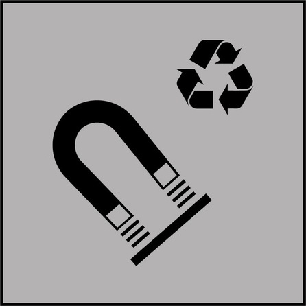 Panneau Recyclage - Acier magnétique - PI PF 064 - ISO 7001