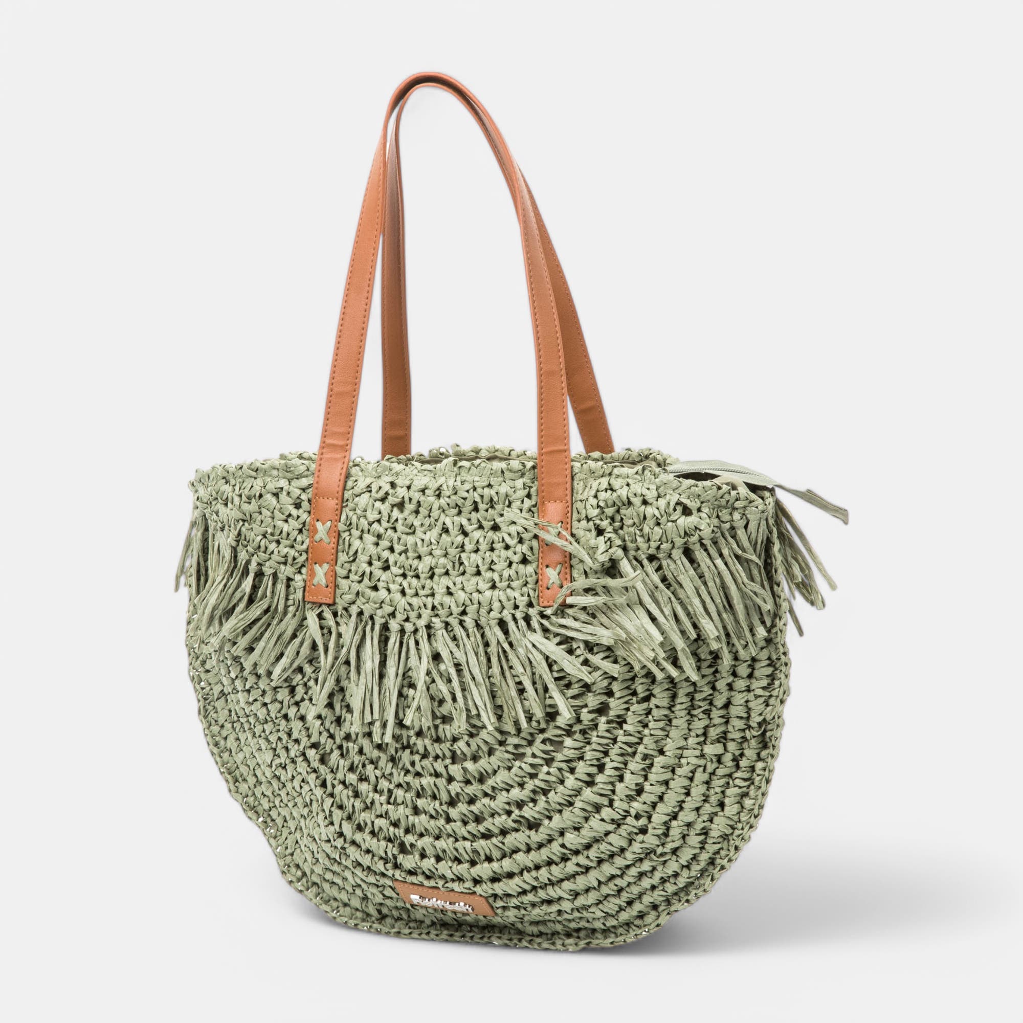Sac de shopping kaki