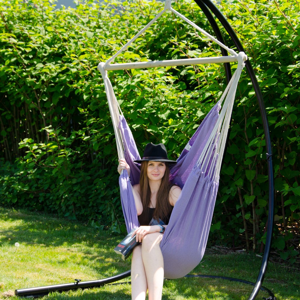 XXL Hangstoel Relaxstoel 185x130cm tot 150kg Lila