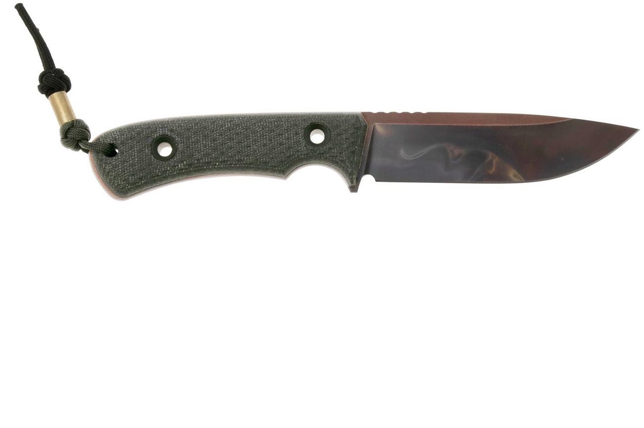TRC Knives South Pole, Apocalypse Finish Elmax, Black Canvas Micarta, survivalmes