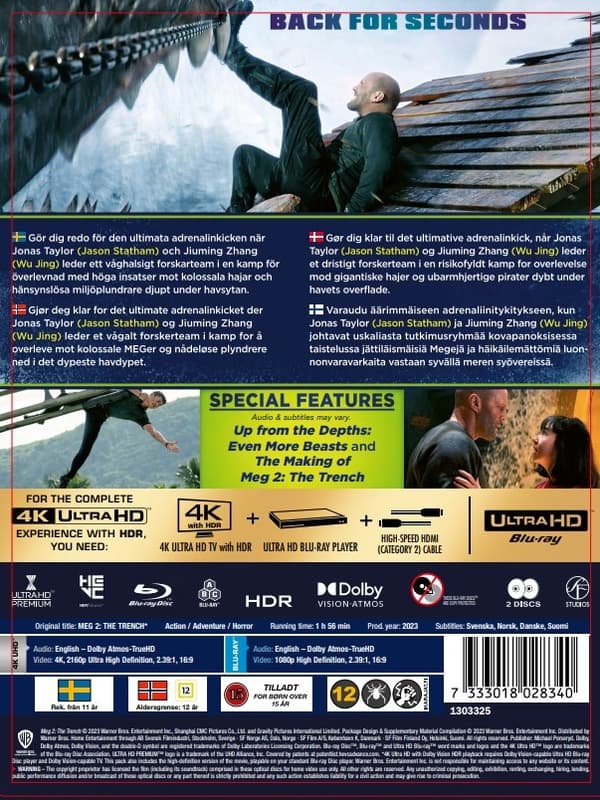 Meg 2: The Trench - Limited Steelbook (4K Ultra HD + Blu-ray)