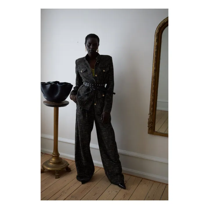 Stella Nova Pantalon Angela Carreaux | Noir