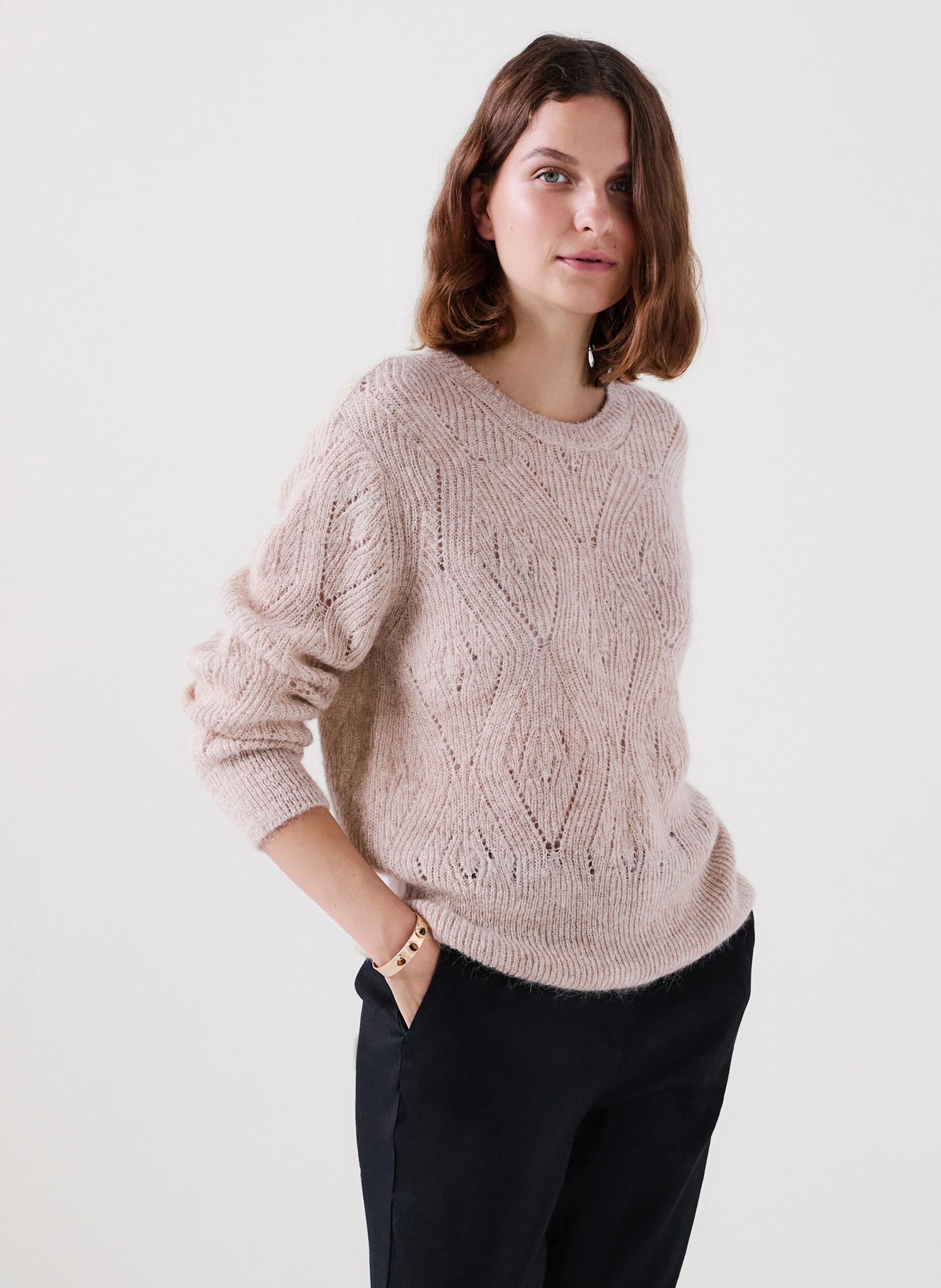 MGORDON - Pull droit col rond | Blanc