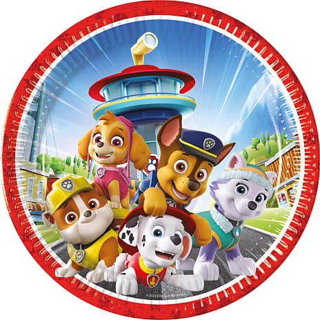 Paptallerkener Ø:23 cm 8-pak - Paw Patrol
