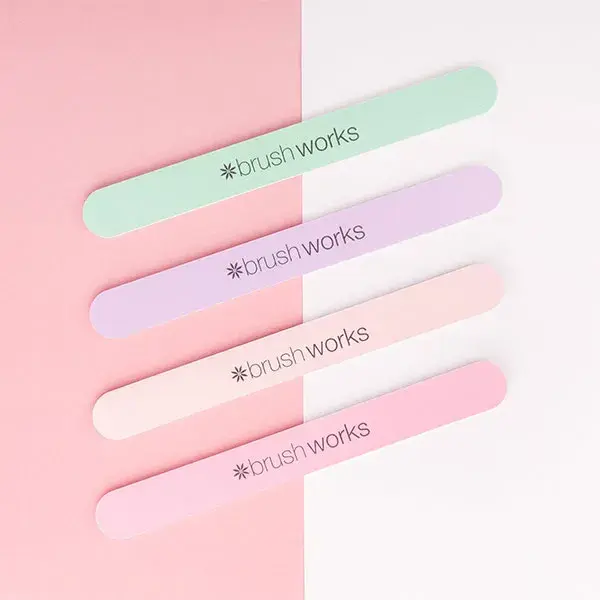 Conjunto de 4 limas de unha em tons pastel da Brushworks