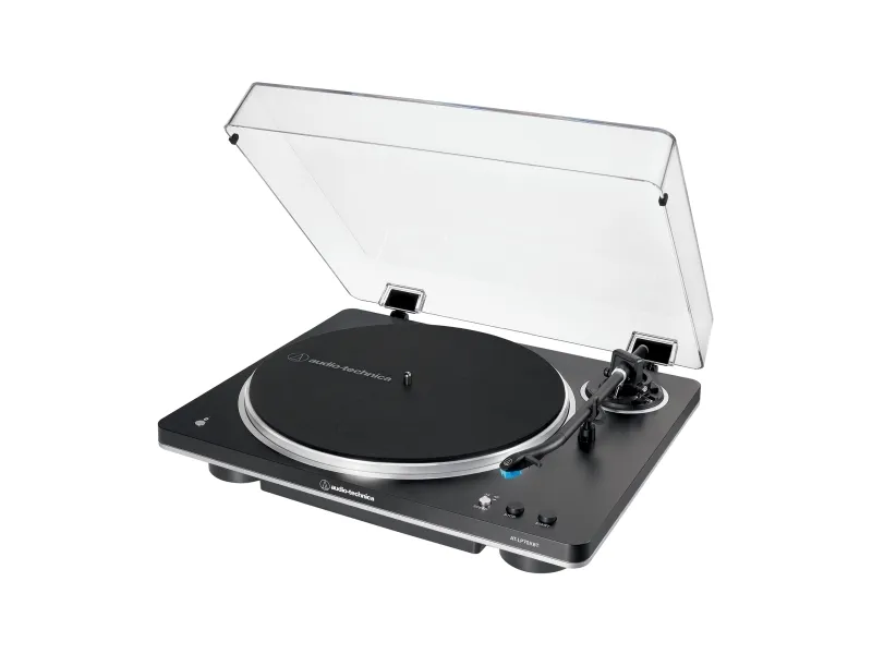 Audio-Technica AT-LP70XBT, Bæltedrevet pladespiller, Fuld automatisk, Sort, Sølv, Kilerem, Aluminium, 33 1/3,45 rpm