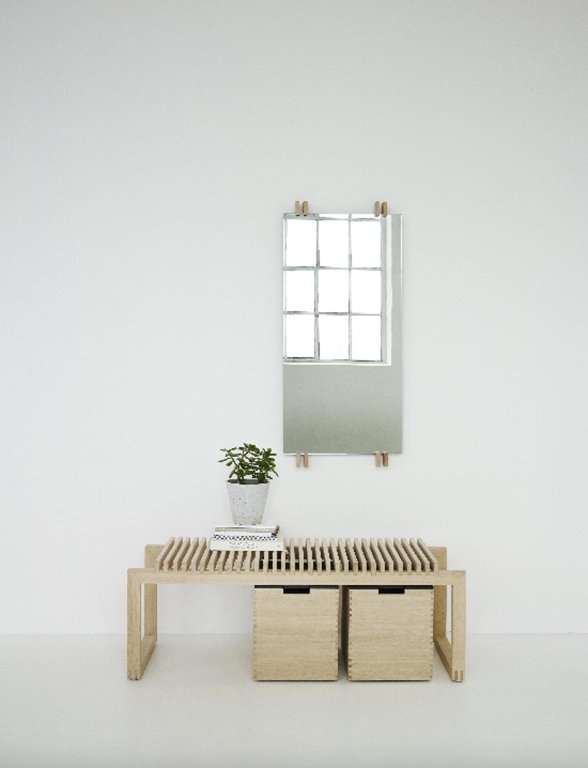 Fritz Hansen Cutter spiegel oak 50x110