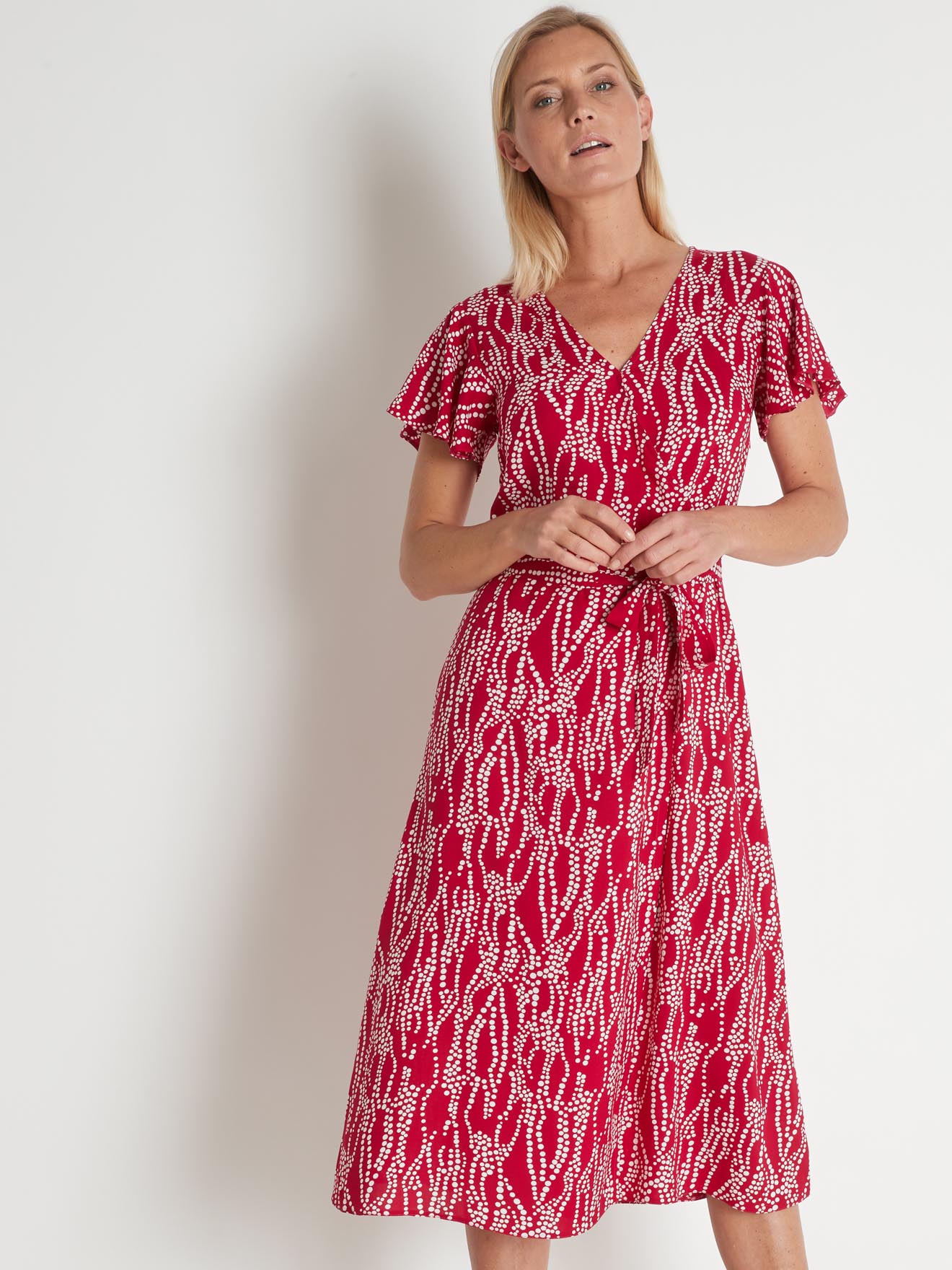 Robe fluide effet cache-coeur