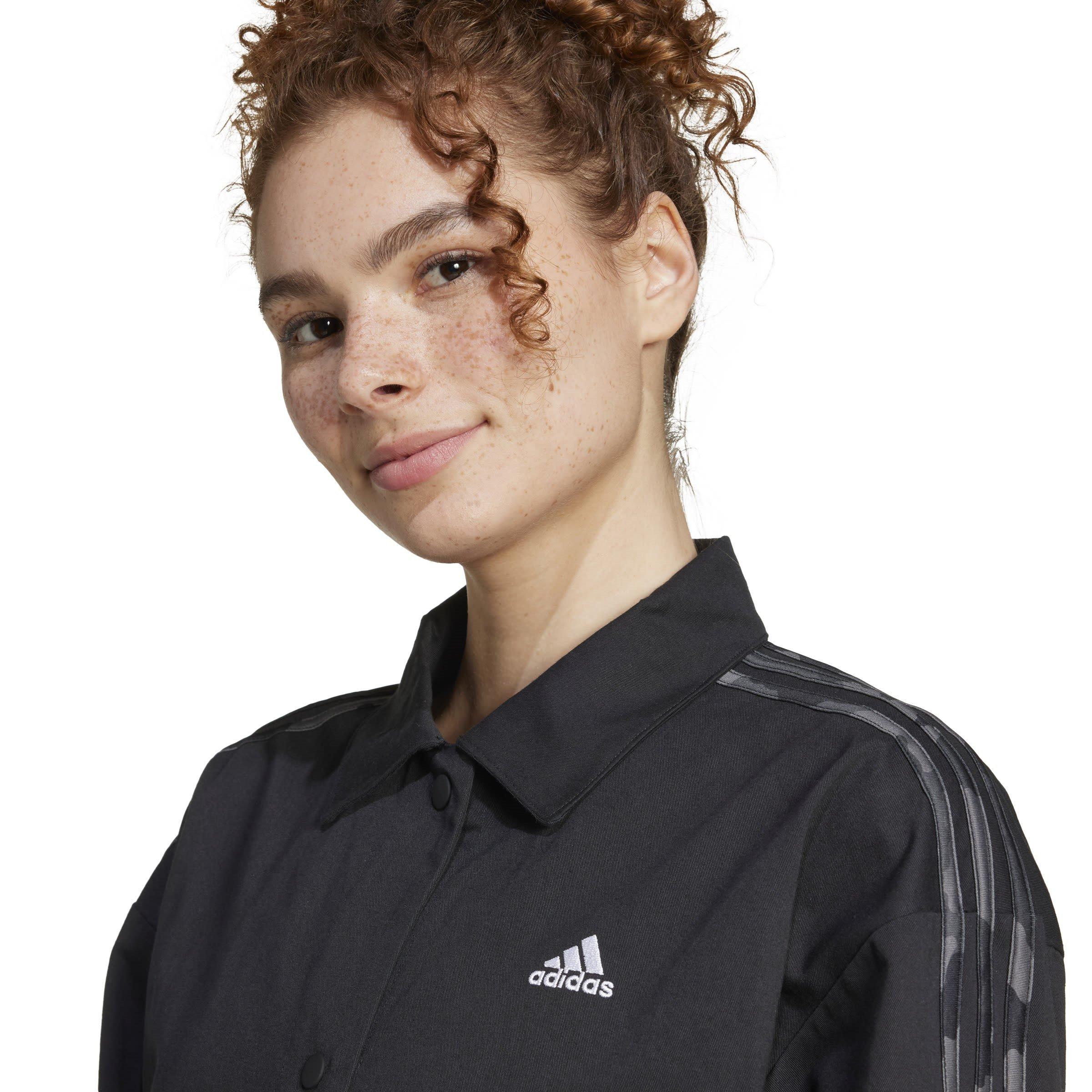 adidas Essentials Printed 3 Stripes Twill Coach Jacket Womens