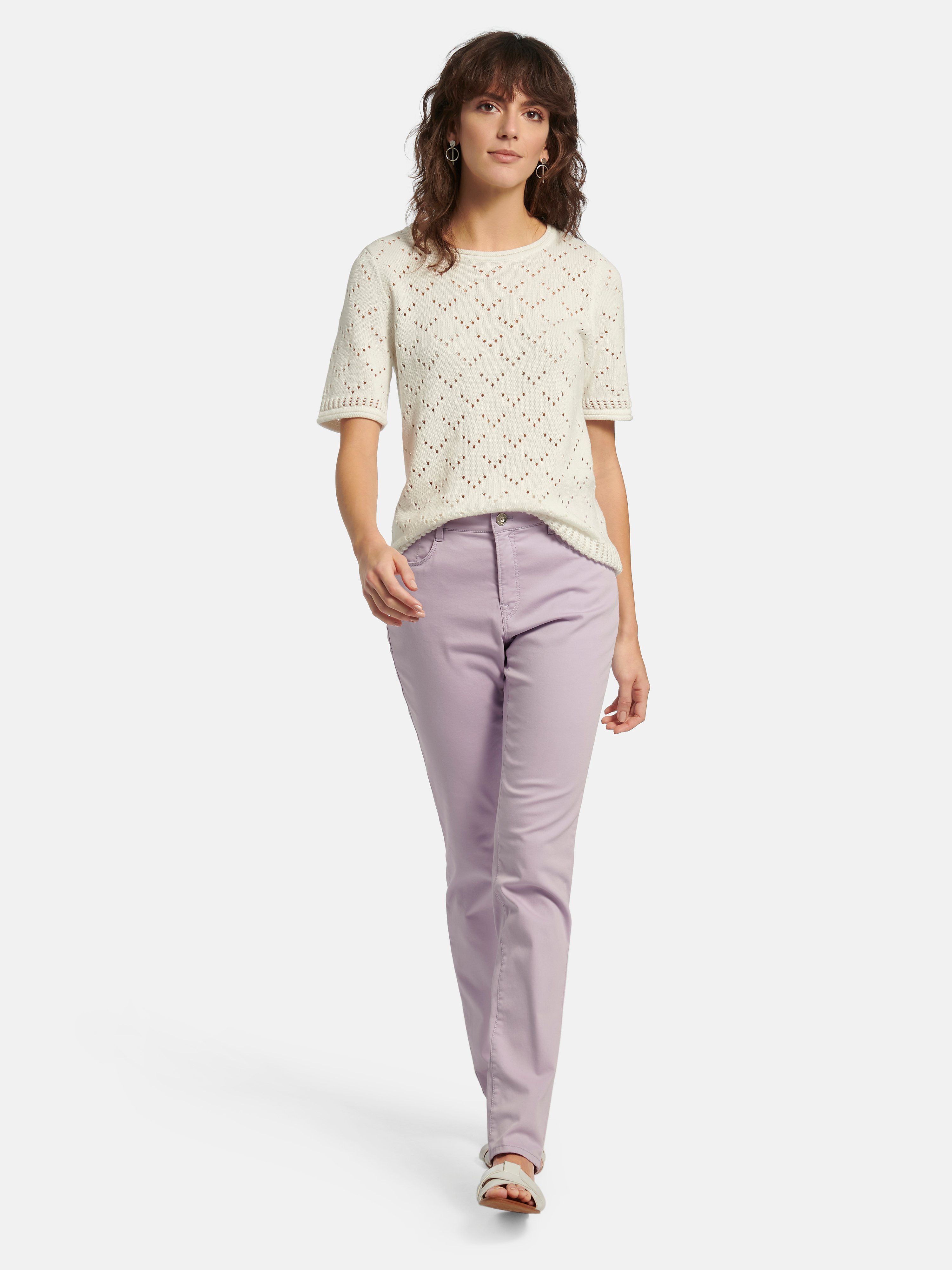 Rundhals-Pullover mit ­1/2-Arm
