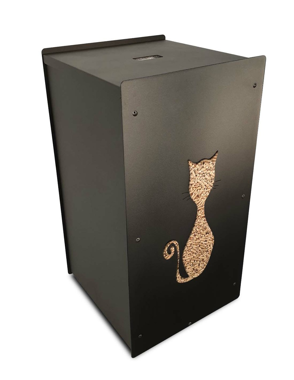 Rangement granulé de bois 55kg noir felix