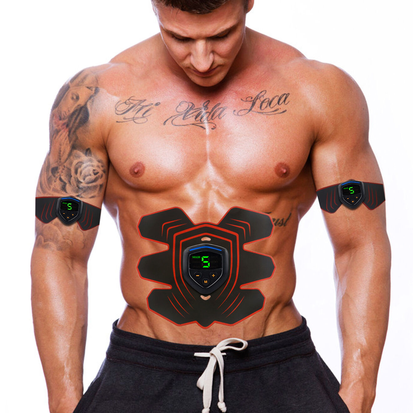 Onamaste Set de 3 électrostimulateurs musculaires rouges