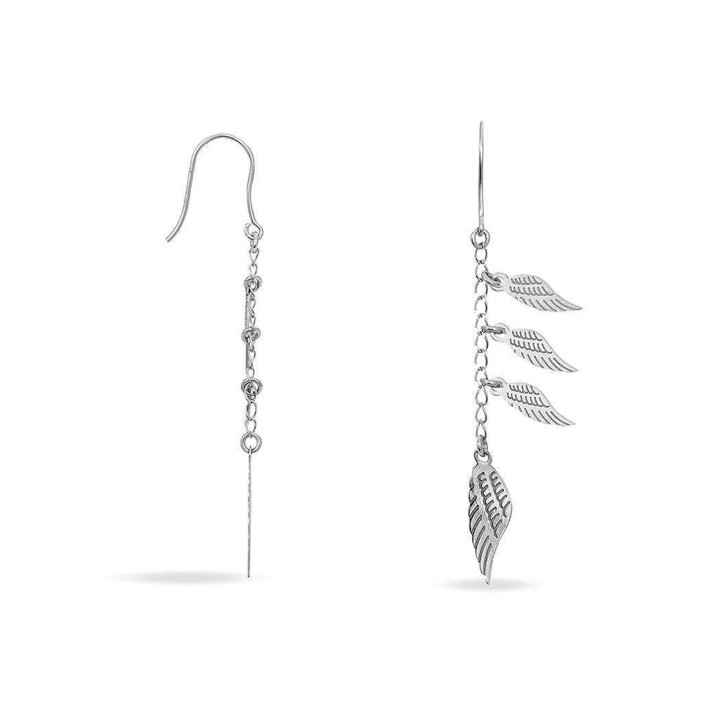 Boucles D'oreilles Pendantes Alli Argent Blanc