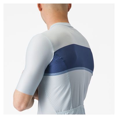 Maillot Manches Courtes Castelli Tradizione Bleu/Bleu Clair
