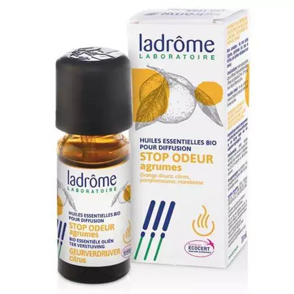 Óleo Essencial de Cítricos Orgânicos Ladrome para Difusão, Elimina Odores, 30ml