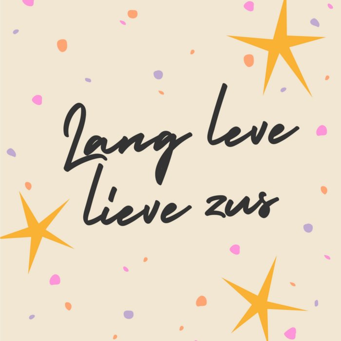 Greetz | Verjaardagskaart | Lang leve lieve zus