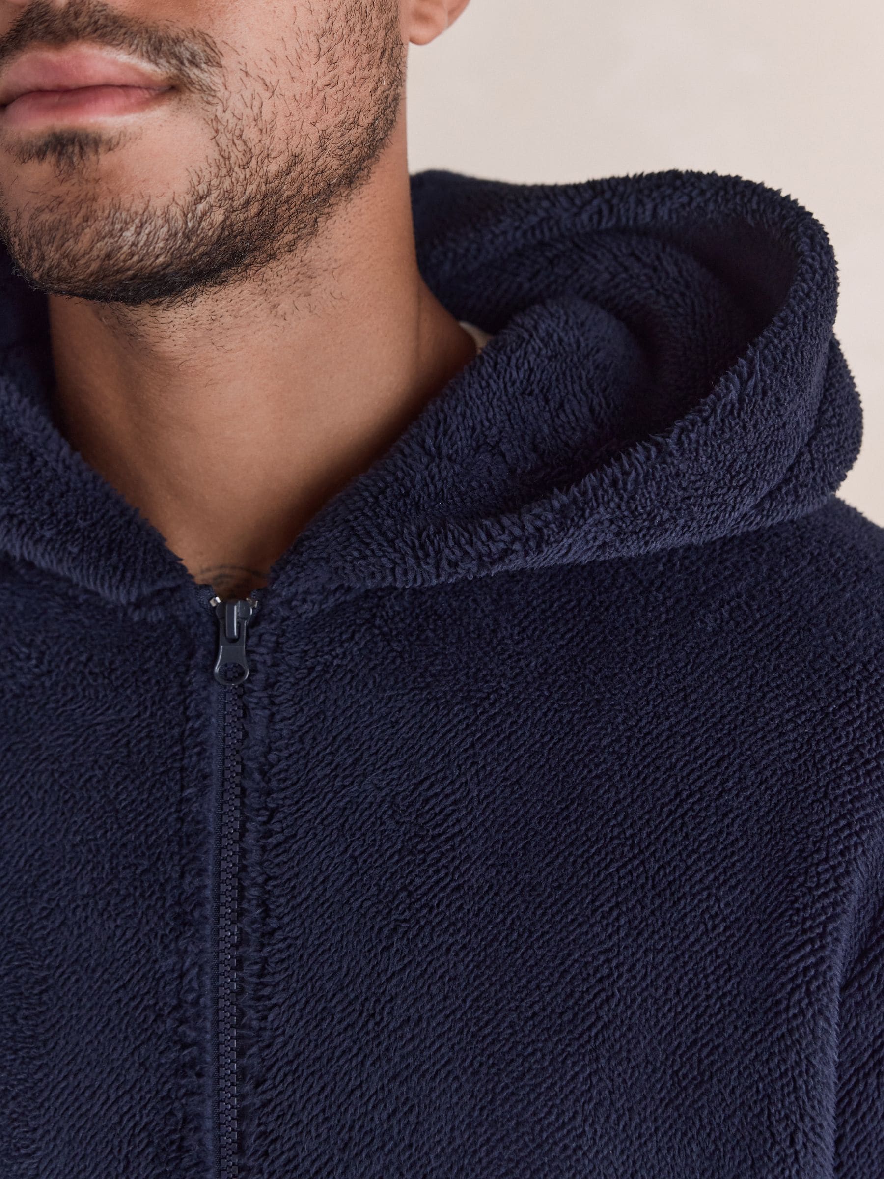 Donkerblauw - Borg Fleece Onesie