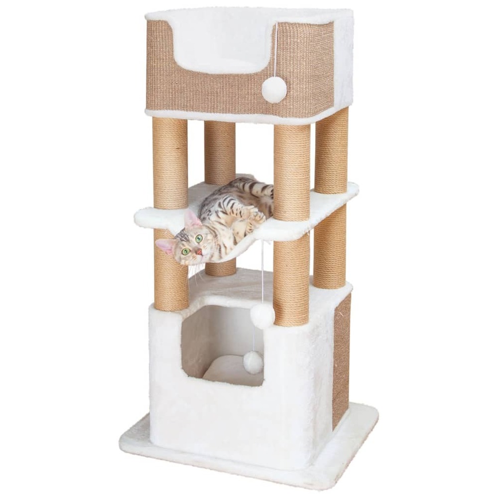 Griffoir pour chats lucano xxl blanc et taupe
