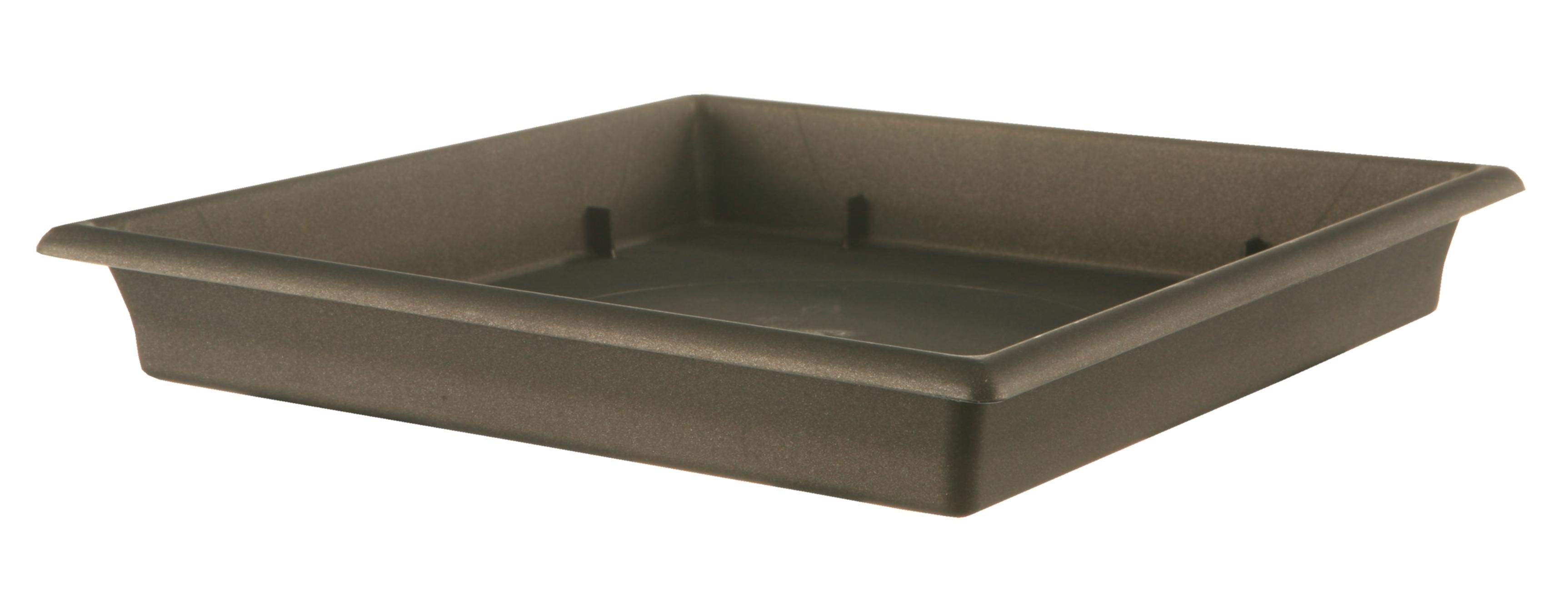 SOUCOUPE RESINE PLATEAU 36X36CM GRIS