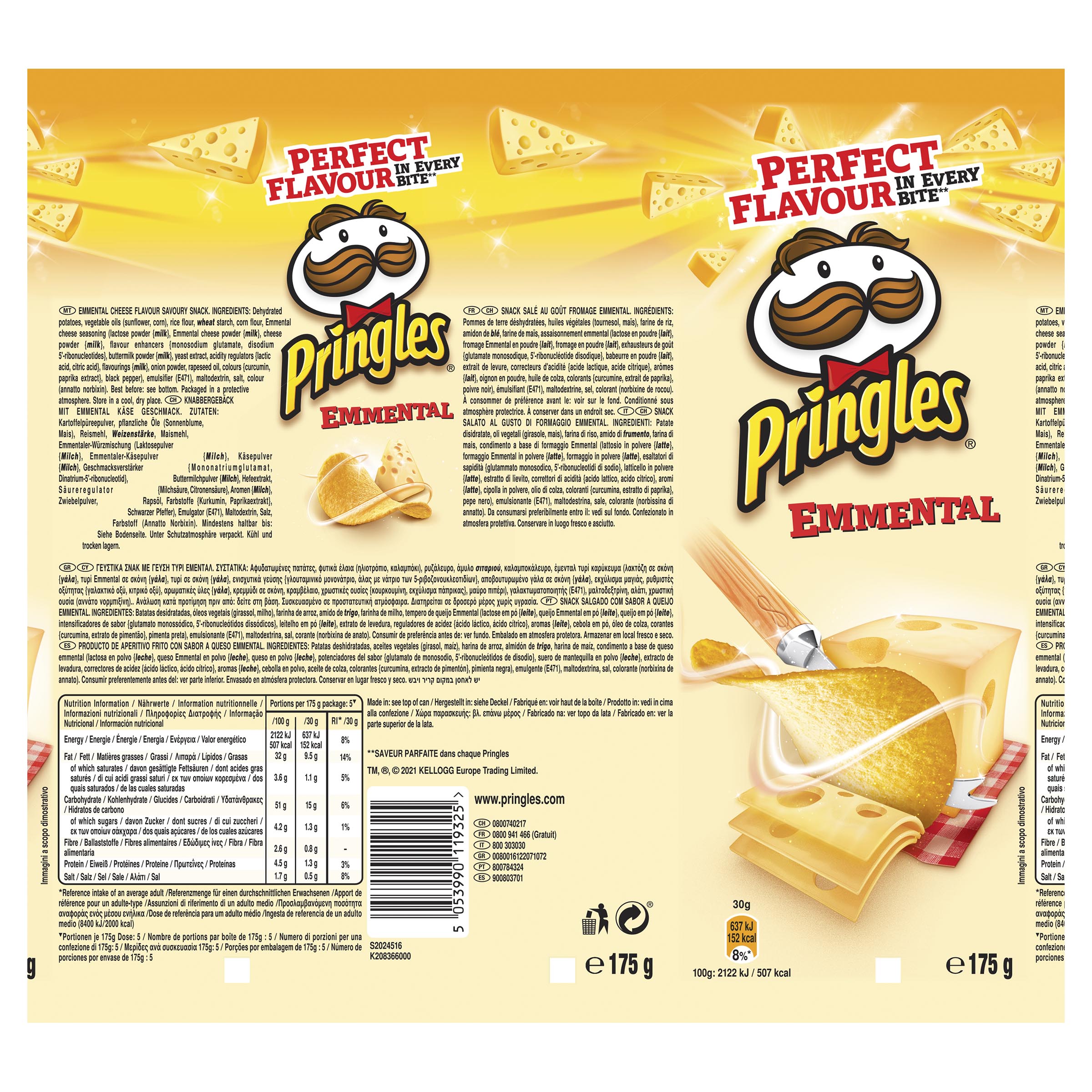 APERITIVO PRINGLES EMMENTAL 175G