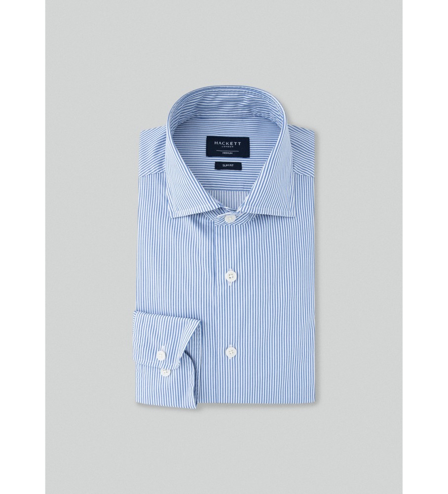 Camisa Hackett Fine Bengal azul