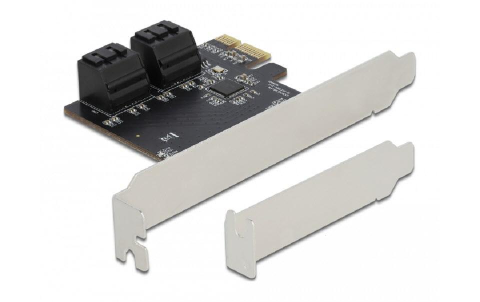 SATA-Controller 4 Port SATA PCI Express x1 Karte LED-Anzeige4x SATA PCI Express Karte
