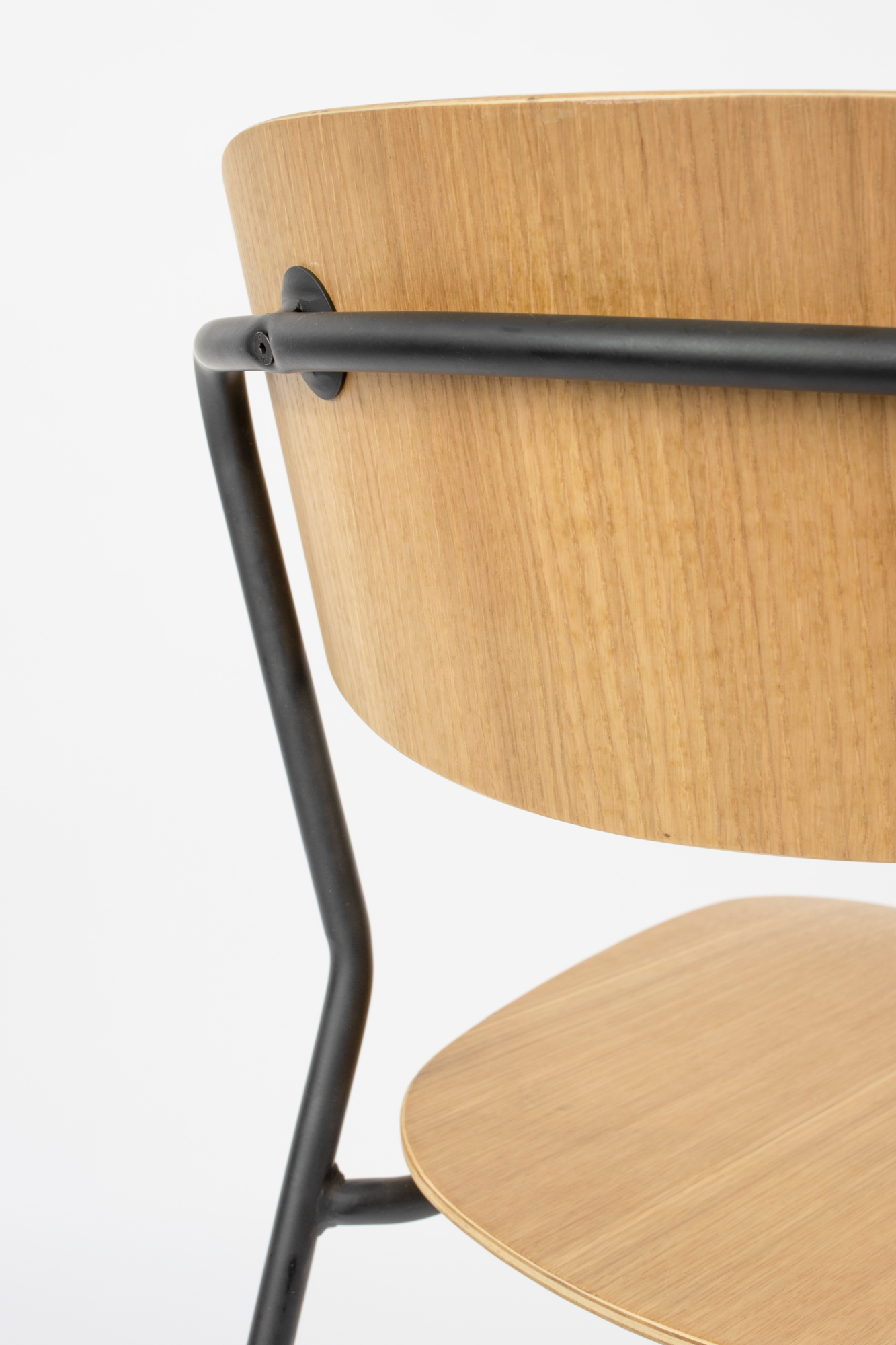 Armchair Jolien Black/Wood