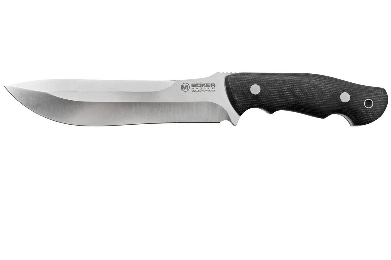 Böker Magnum Collection 2023 02MAG2023, D2, Black Micarta, vaststaand mes, Burnley design