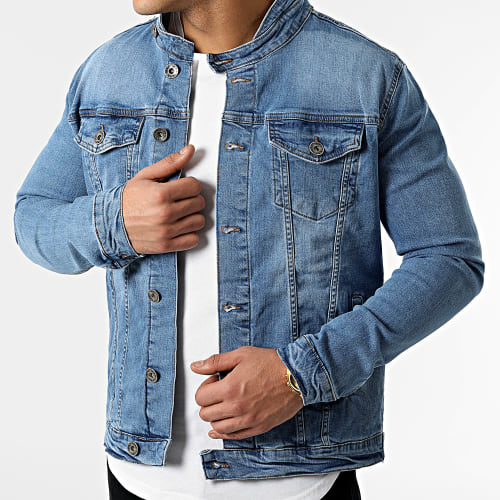 Veste Jean Biker 2092 Bleu Denim