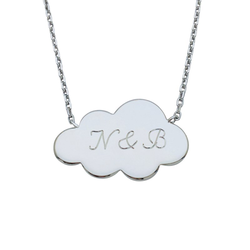 Collier nuage argent 925 - Personnalisable