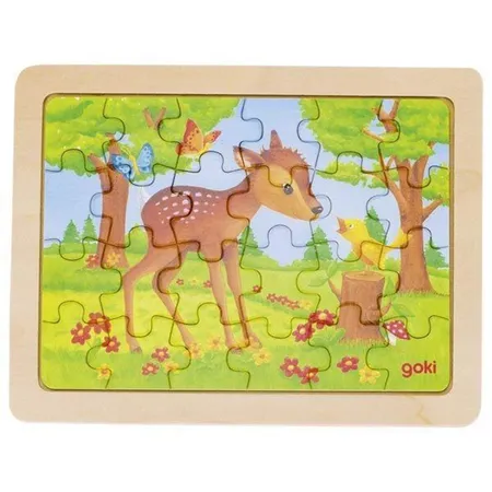 goki Minipuzzle Tierfreundschaften, 24 Teile, sortiert