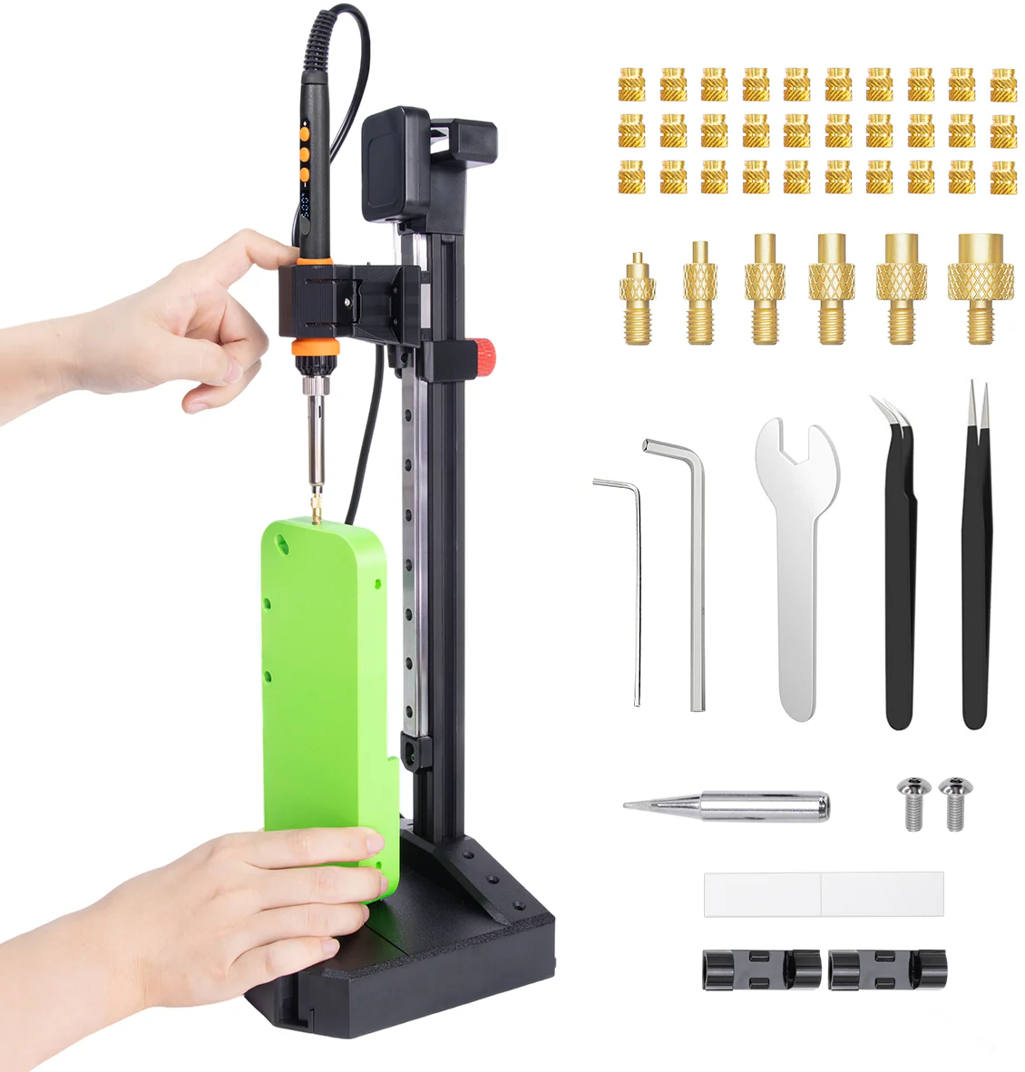 Mintion  Nutopress Pro Schmelzgewinde Presse    Präzisions-Schmelzgewindepresse für winkelgenauen Einsatz von Heat Inserts