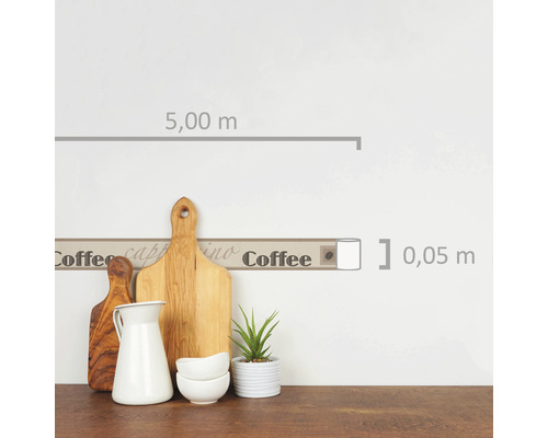 Rand 2828-11 Alleen Randen 9 zelfklevende Stick Up's Cappuccino bruin 5 m x 5,3 cm