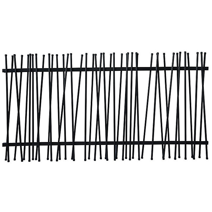Clôture acier GoodHome Neva anthracite RAL 7021 180 x h.180 cm