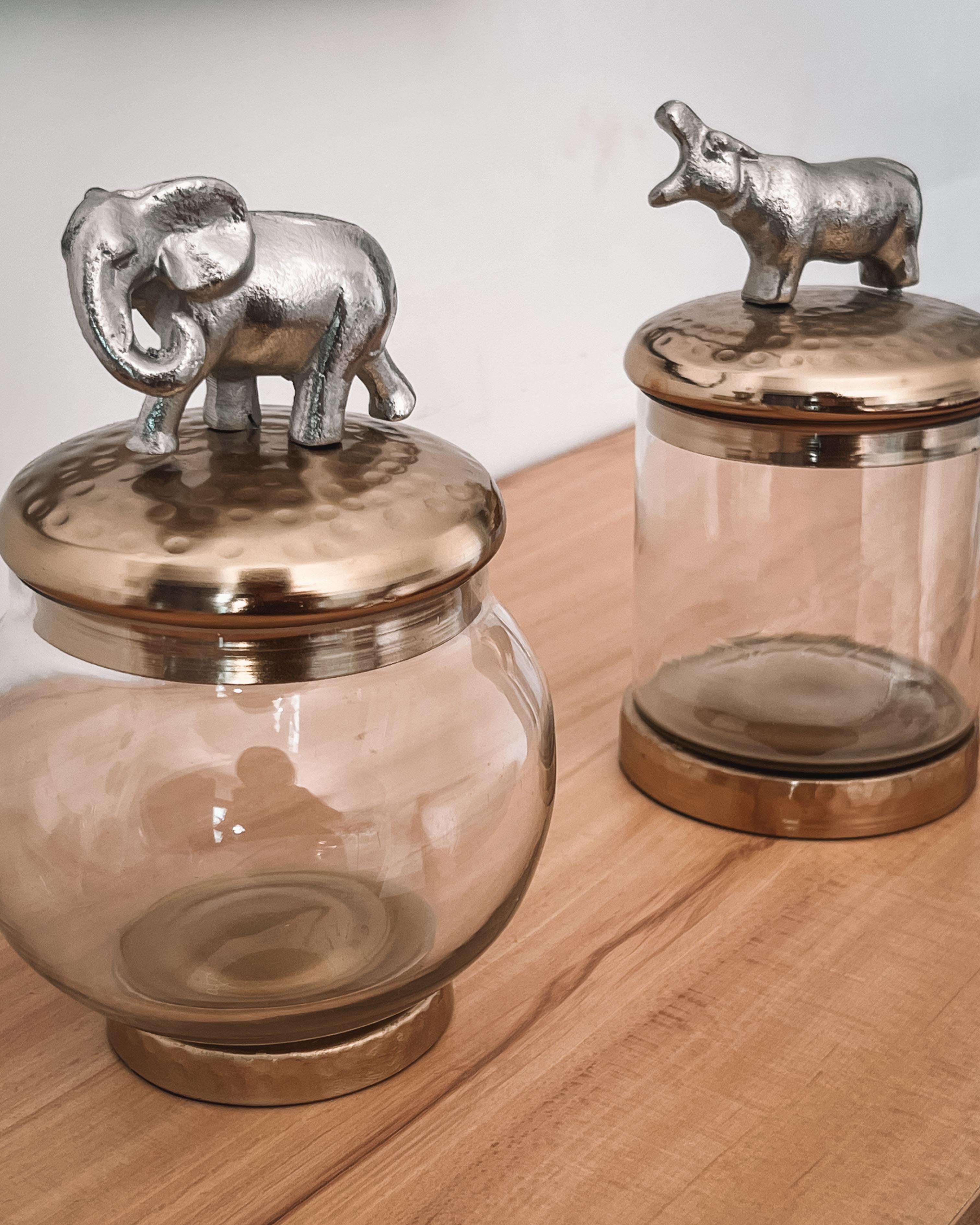 Set van 2 sieradendoosjes LAKI Glas Goud