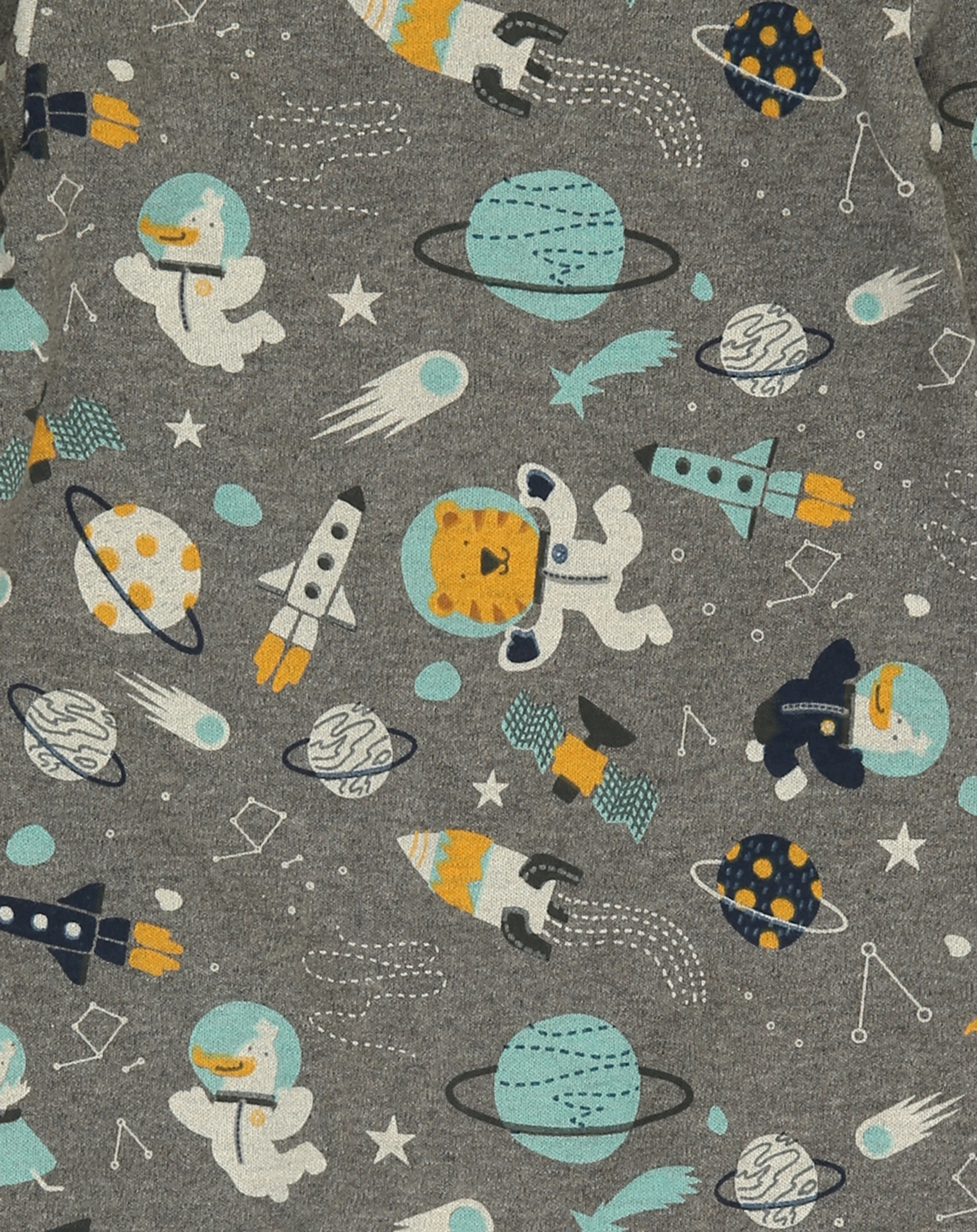 Schlafstrampler SPACE TIGER in grau