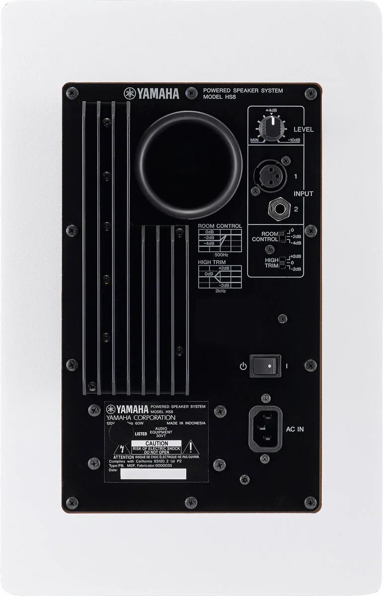 Yamaha HS8 Blanc (la pièce) Enceintes de monitoring