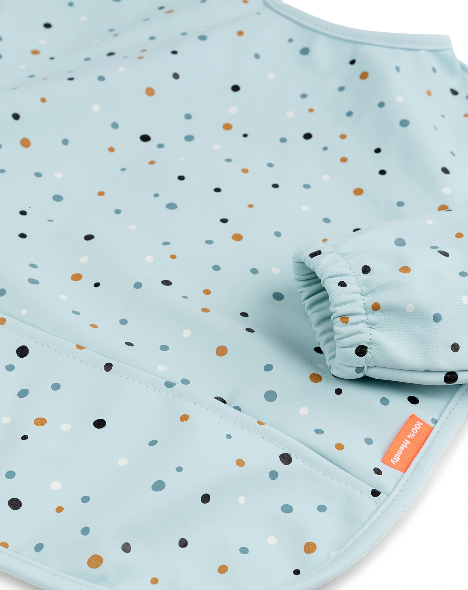 Ärmel-Lätzchen HAPPY DOTS in blau