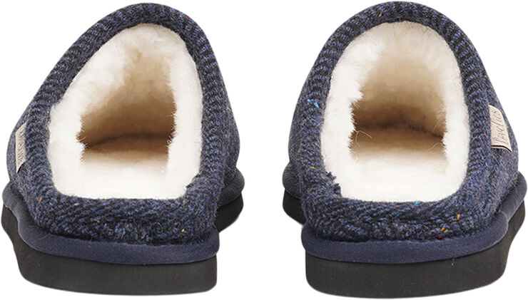 Lovelies DARWIN WOOL - OPEN WOOL SLIPPERS WITH SHEARLING LINING Blue