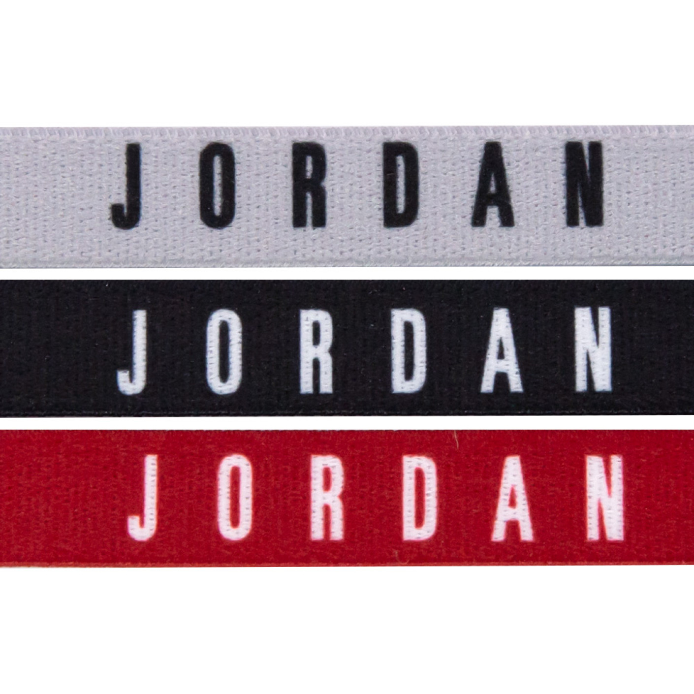 Nike Jordan Haarbanden 3-Pack Wit Zwart Rood