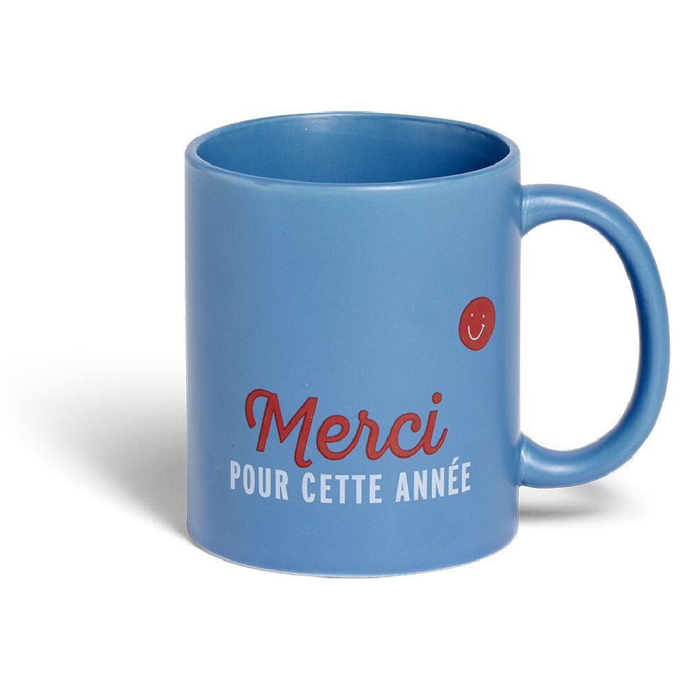 Mug Merci pour cette année céramique Ø8xH10cm 4 modèles