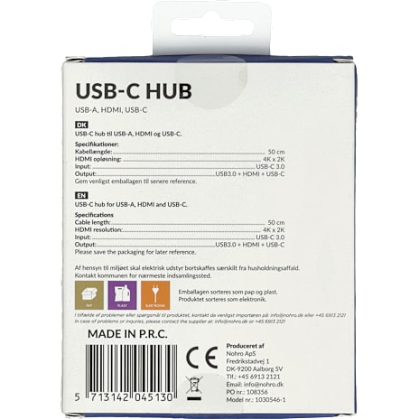 USB-C hub - sølv