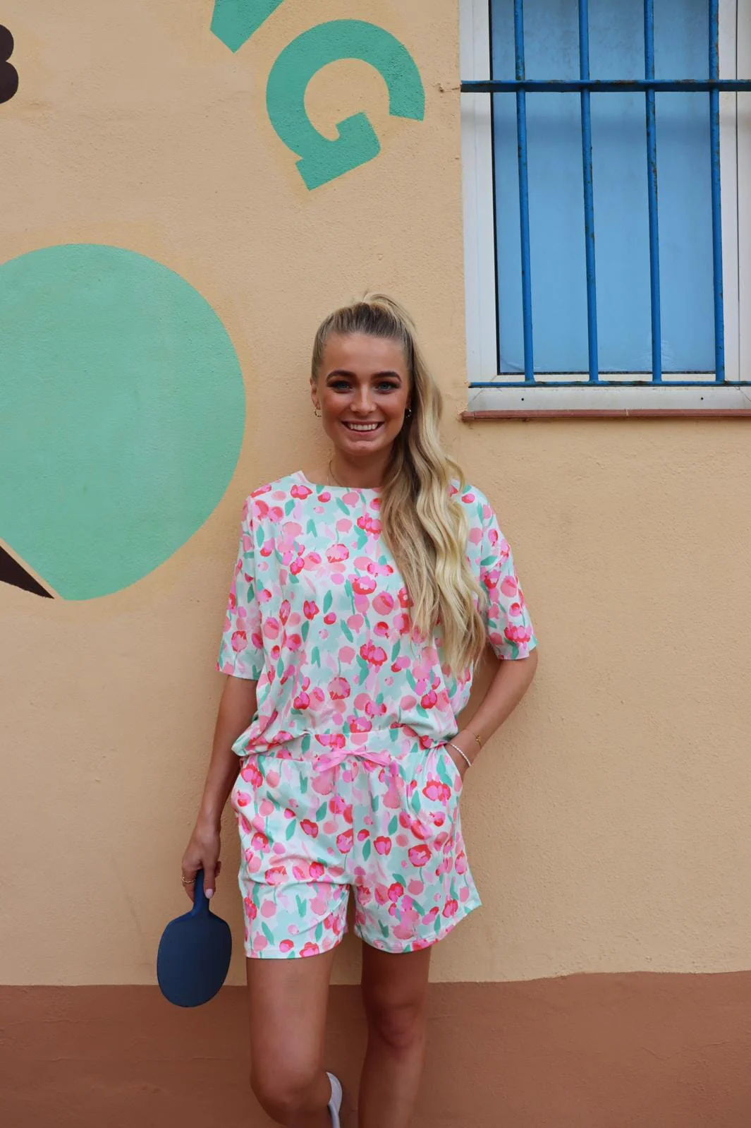 Liberte Alma-Tshirt mint pink flower