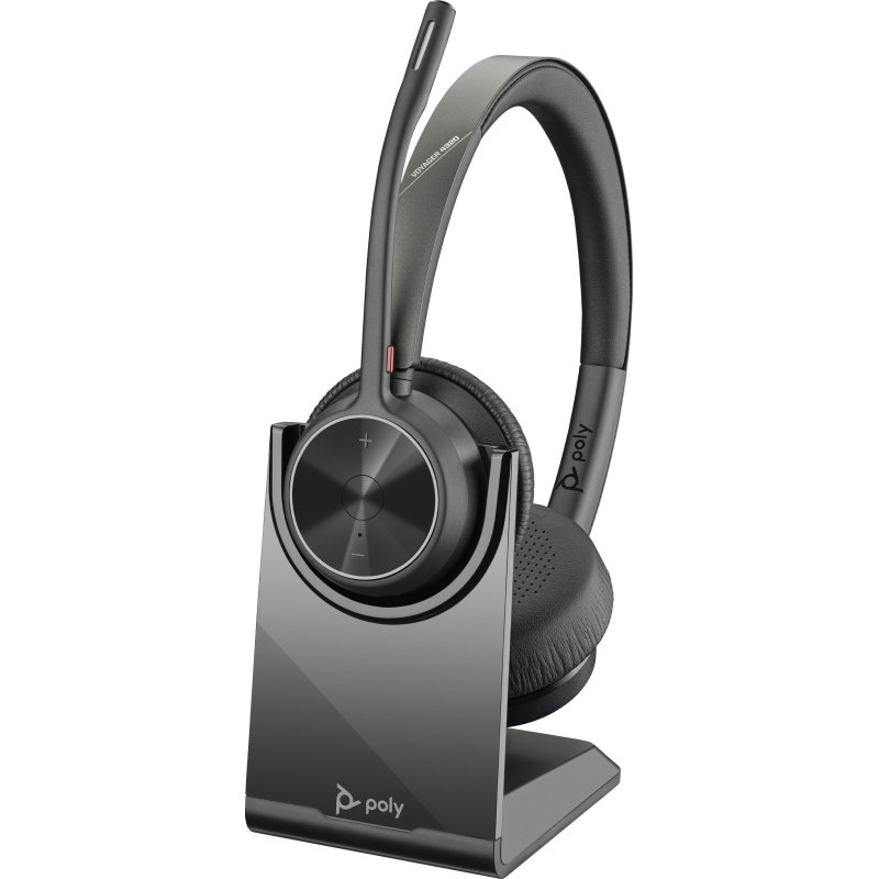 HP Poly Micro-casque stéréo USB-A Poly Voyager 4320 UC + adaptateur USB-A BT700 + base de chargement