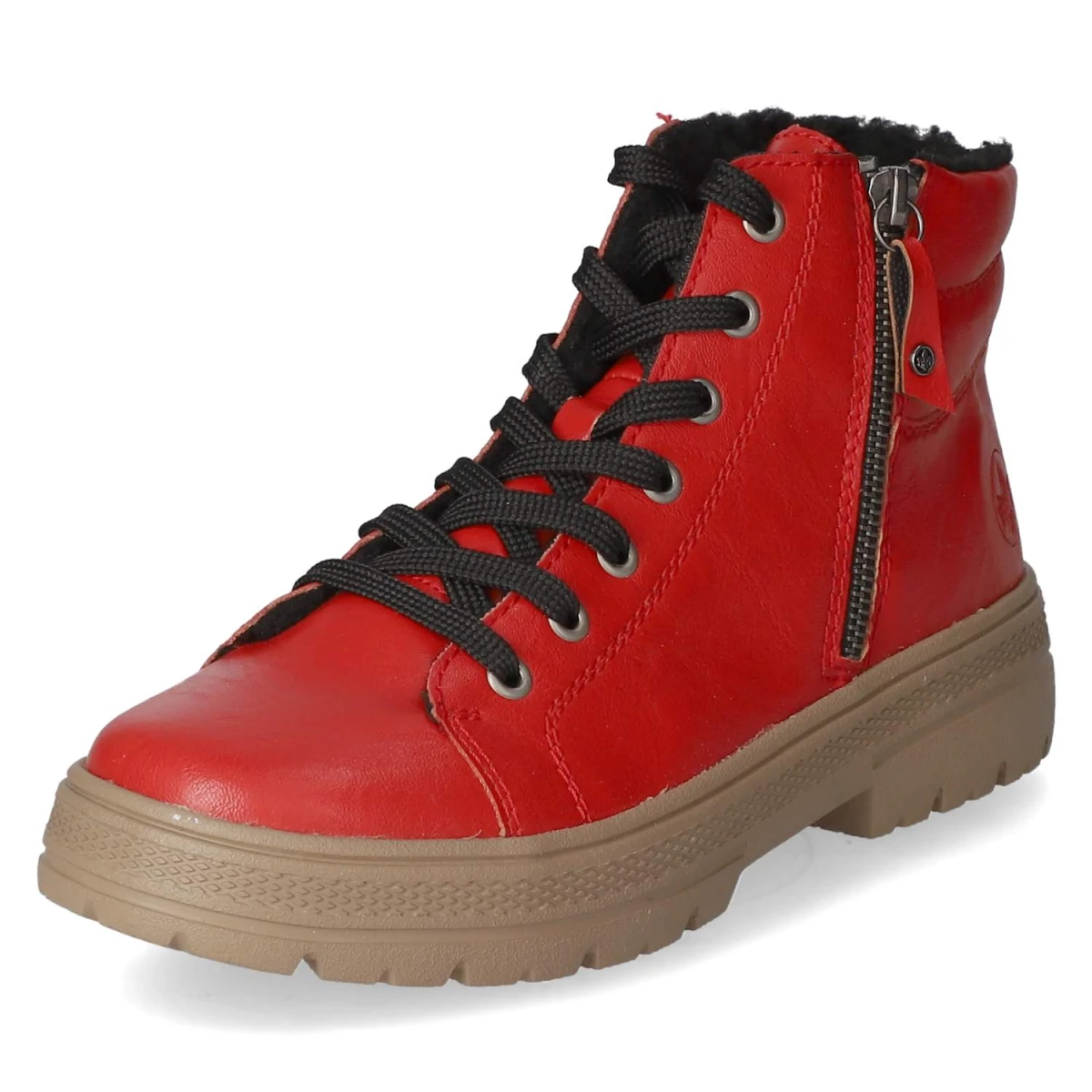 RiekerSchnürstiefeletten - red